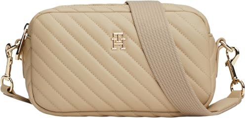 tommy hilfiger umhängetasche damen beige poppy reform camera bag, os