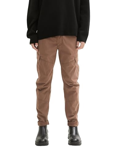 tom tailor denim herren chino hose slim fit jersey 14525 chocolate brown beige, xxl