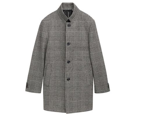 Produktbild: tom tailor herren wollmantel mit knopfleiste, regular fit, stehkragen, größen s-3xl