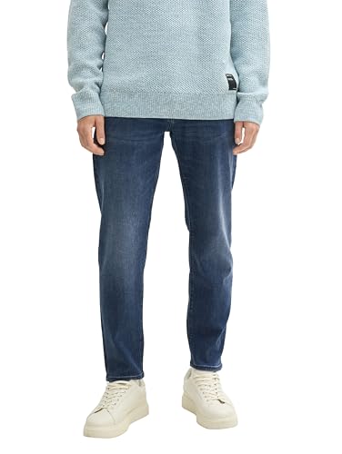 Produktbild: tapered slim fit jeans tom tailor denim herren overdyed blue denim 28 w/30 l