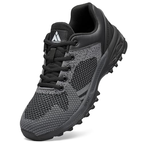 mishansha sneaker herren, atmungsaktive straßenlaufschuhe, leichte damen traillaufschuhe schwarz 36