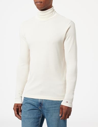 tommy hilfiger hemd kurzarm roll neck t-shirt herren gelb ivory petal m