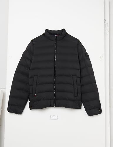 tommy hilfiger herren jacke schwarz, btmid weight stand collar, XXL