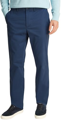 tommy hilfiger chino hose herren denton satin blau 34W/28L straight fit