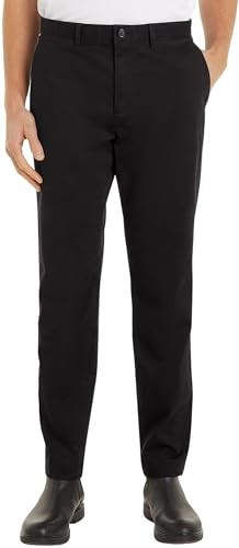 Tommy Hilfiger Herren Chino Hose Tapered Fit Schwarz 30W/28L