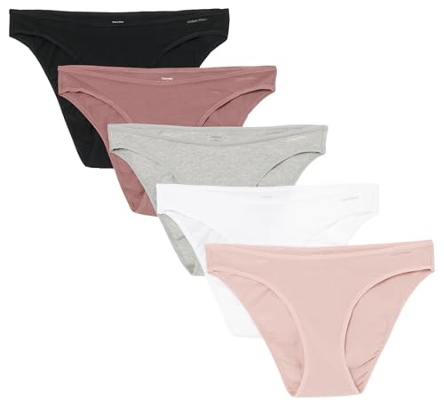 calvin klein damen slips bikini 5er pack unterwäsche mehrfarbig xl