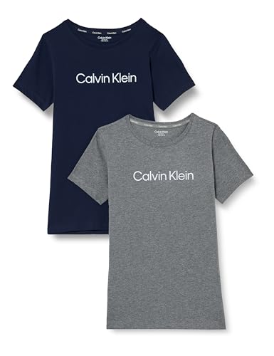 calvin klein jeans langarmshirt jungen 2er pack grau 14-16 jahre