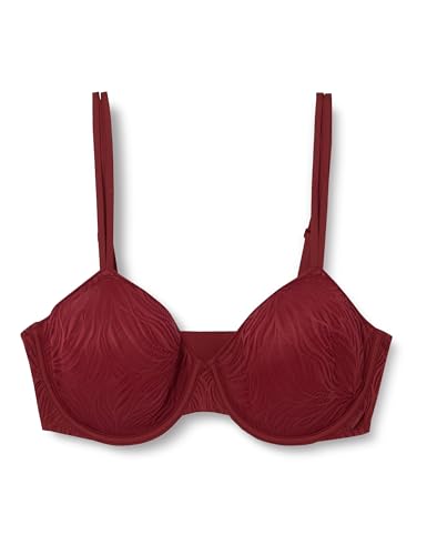 calvin klein damen bh demi-cups lightly lined mit bügel rot syrah 80A