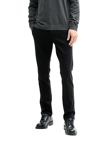 tom tailor herren chino hose slim fit schwarz 29W/36L, jersey, prime
