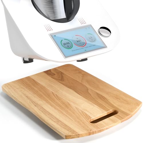 holz-gleitbrett für thermomix tm6 tm5, rollbrett unterlage küchenmaschine 39 x 28 x 2cm