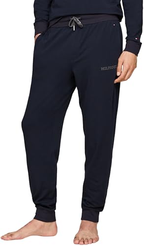 tommy hilfiger joggingshose herren loungehose blau desert sky m