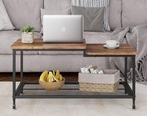 Couchtisch aus Holz mit Stahlgestell von hausprofi für 29,99 Euro statt 60 Euro