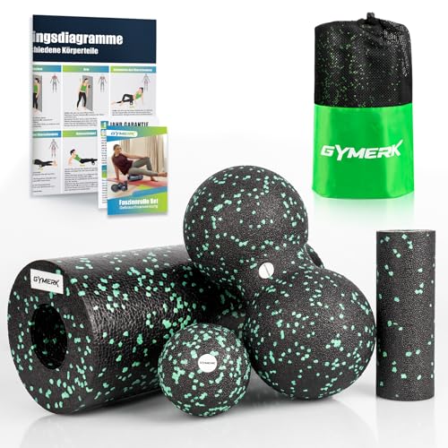 gymerk faszienroller set mit duoball, faszienball und faszienrolle für faszientraining