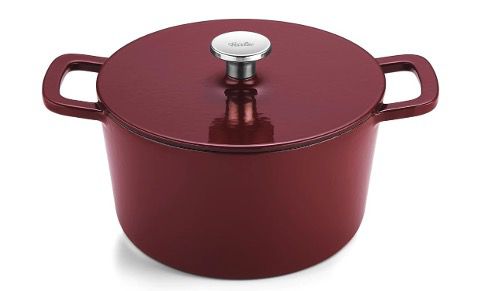 Produktbild: Fissler Emaillierter Gusseisen-Bräter rund 24cm Burgunderrot