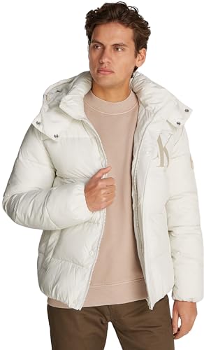 calvin klein jeans herren jacke essentials non down, ivory, 3xl