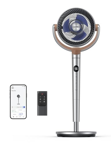 Produktbild: dreo standventilator mit fernbedienung, 12 geschwindigkeiten, 6 modi, 12h timer