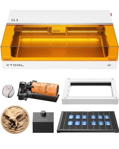 xtool s1 laser graviermaschine 20w deluxe mit autofokus 600mm/s für metall holz