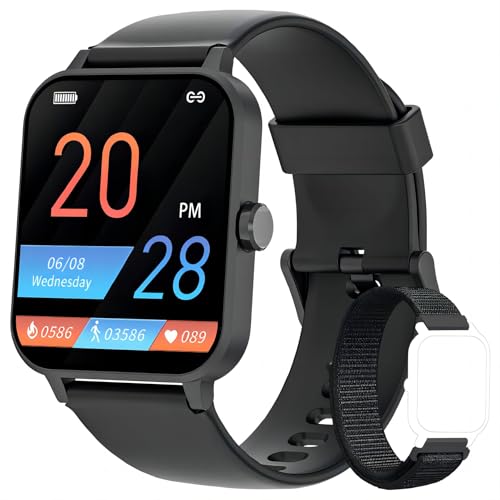 iowodo smartwatch damen herren fitness tracker uhr mit schrittzähler und herzfrequenz