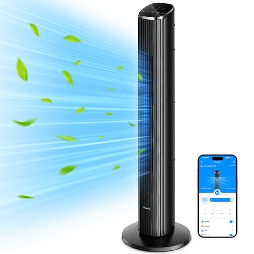 GoveeLife Turmventilator, 75 Oszillation, App- & Sprachsteuerung, 8 Geschwindigkeiten