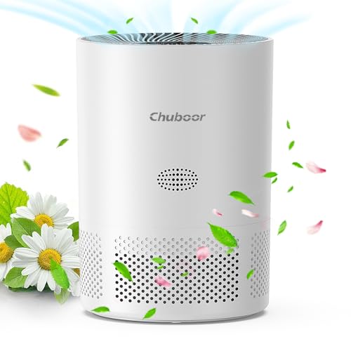 chuboor luftreiniger hepa filter allergiker schimmel staub tierhaare 0,3 m weiß