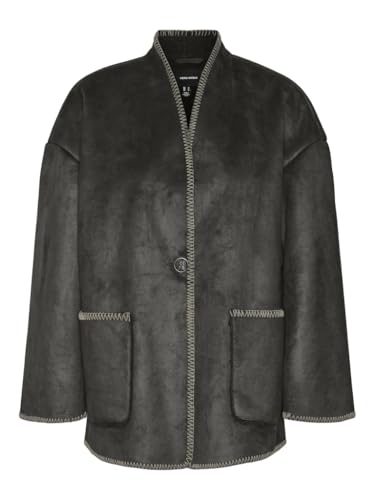 vero moda vmliva jacket kurzjacke damen, peat-oatmeal, größe M