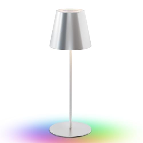 uuffoo led akku tischlampe dimmbar 8 farben rgb kabellos ip54 wasserdicht für innen außen