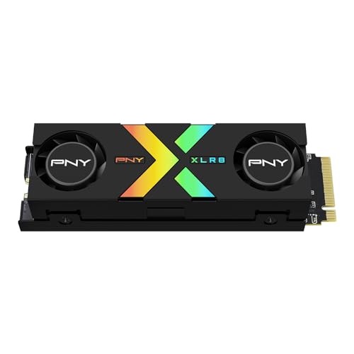 pny cs3150 1tb m.2 nvme ssd mit rgb heatsink, pci-e gen5, gaming, epics-x