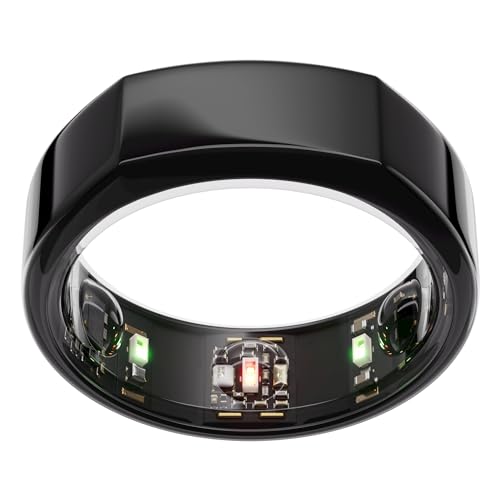 oura gen3 heritage smart ring schwarz, größe 13, fitness- und schlaftracking, kompatibel mit ios/android