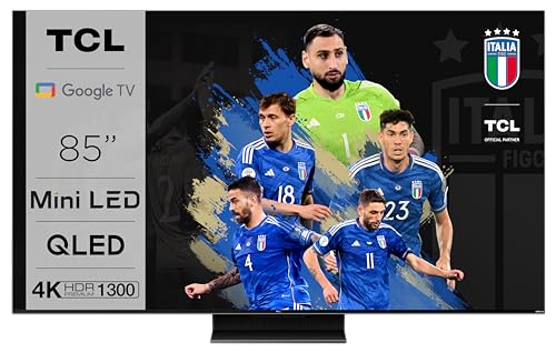 tcl 85qm8b mini-led fernseher 85 zoll qled 4k hdr 144hz dolby atmos google tv