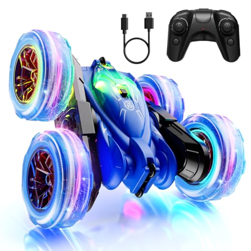 ifollower ferngesteuertes auto 4WD stunt car mit licht, amphibienfahrzeug für kinder 3-12 Jahre