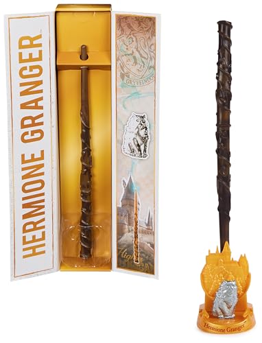 Hermine Granger Zauberstab aus Kunststoff mit Hogwarts-Halterung 30,5 cm