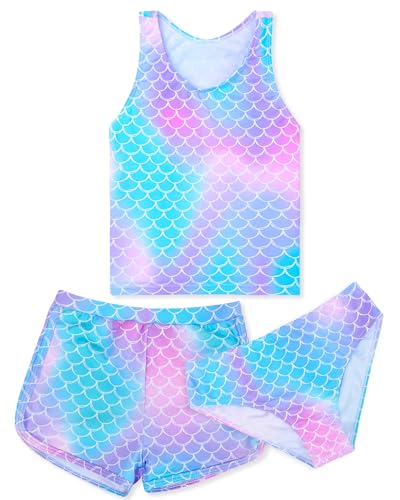 pashop bikini mädchen 3er set badeanzug schnell trocknend für strand und schwimmen