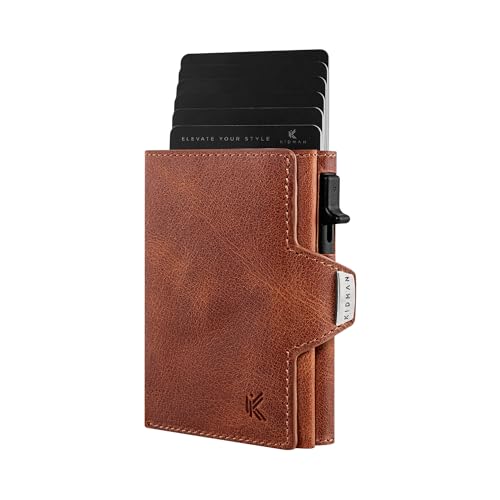 k!dman icarus trifold flip wallet - stilvolle geldbörse für 6 karten, slim design