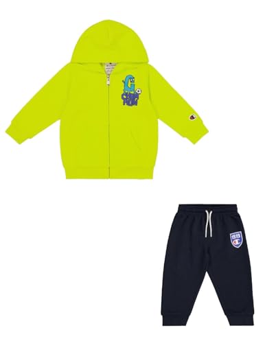 Champion Legacy fleece anzug mit kapuze, mehrfarbig, gelb/blau, 6 monate, jungen FW24