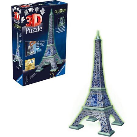 ravensburger 3d puzzle eiffelturm glow-in-the-dark edition 11591 für 19,99