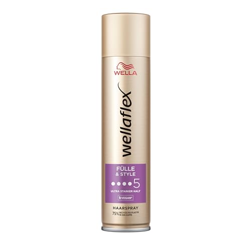 Wellaflex Haarspray Fülle & Style 250ml, Haltegrad 5, sanft zur Kopfhaut