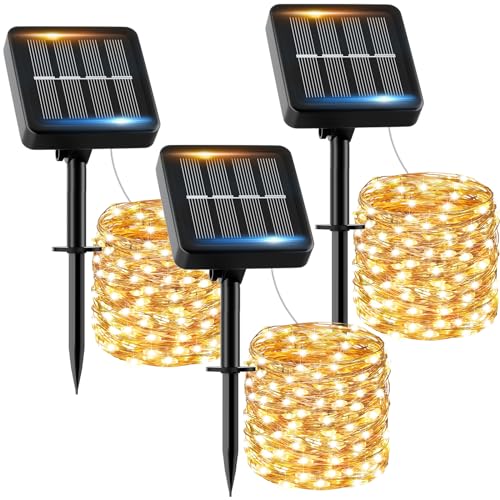 solar lichterkette aussen 3x12m 120 led wetterfest ip65 wasserdicht outdoor für garten balkon party