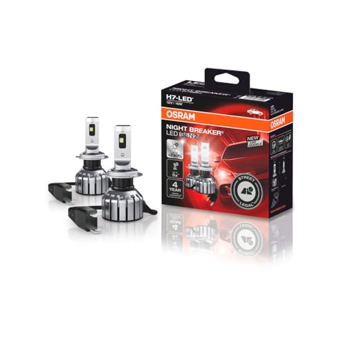 osram night breaker led h7 gen 2, 6000k, bis 230% mehr helligkeit, 2 stück, 12v