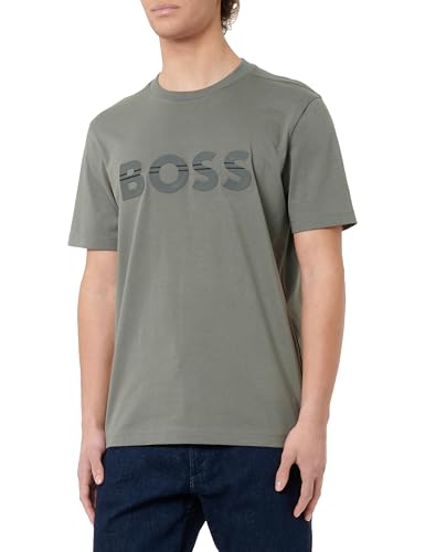 boss t-shirt mit logo, hochwertiges material, lässiger stil in verschiedenen farben