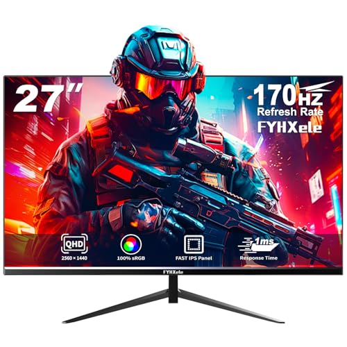 gaming monitor 27 zoll 2k 170hz qhd ips 1ms vesa displayport hdmi freesize