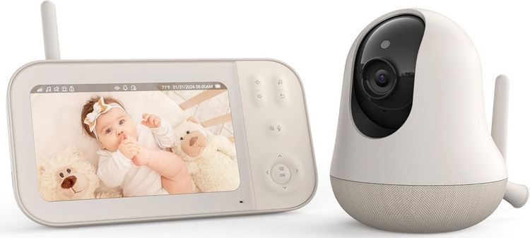 nooie babyphone mit 720p kamera und 5 zoll display für 100,99 euro
