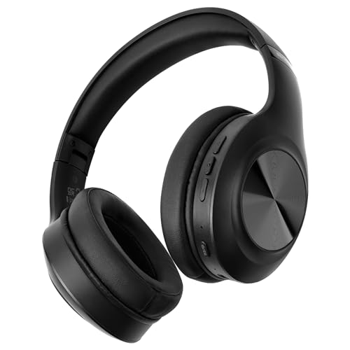 siindoo jh-923 kabellose over-ear kopfhörer, 65 stunden akkulaufzeit, bluetooth, faltbar, schwarz