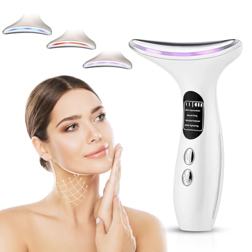 ems gua sha, elektrisches gesichtsmassagegerät für gesicht und hals mit heizung, vibration