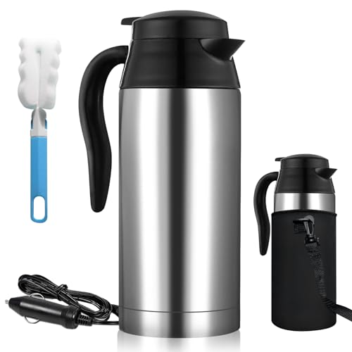 sporgo 750 ml car kettle edelstahl 12 v reisekanne für auto camping schnelles erhitzen