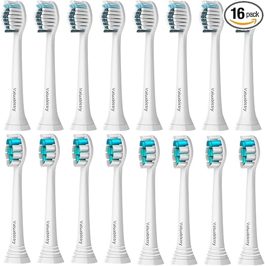 Produktbild: 16er Aufsteckbürste für Philips Sonicare, 8x Whitening Clean, 8x Precision Clean, Weiß