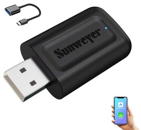 wireless carplay android auto dongle sunweyer 25,99 euro statt 50 euro