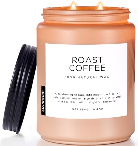 m&sense duftkerzen kaffee 550g 110 stunden brenndauer sojawachs kerze geschenk