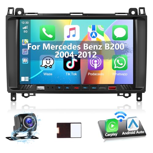 podofo autoradio android 13 für mercedes benz b200 w245 w169 w639 viano 9" touchscreen gps bluetooth