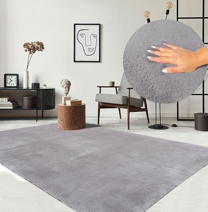 kurzflor teppich the carpet Relax, 300x400 cm, flauschig, verschiedene farben