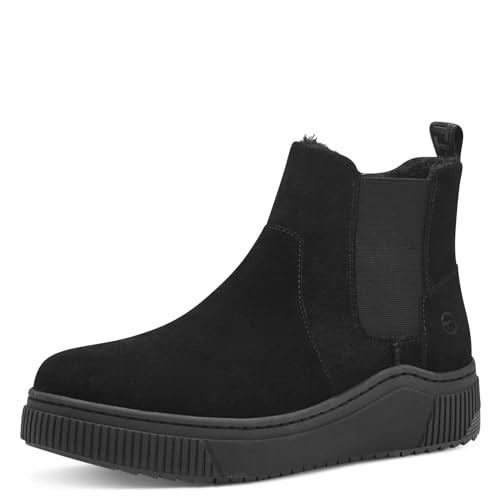 Tamaris Damen Winterstiefel Leder, Wasserabweisend, ohne Absatz